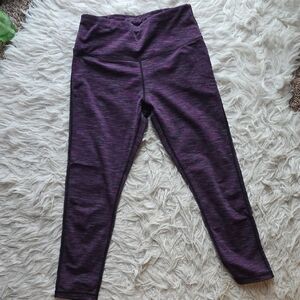 Purple Space-Dye Crop Leggings - Amazon